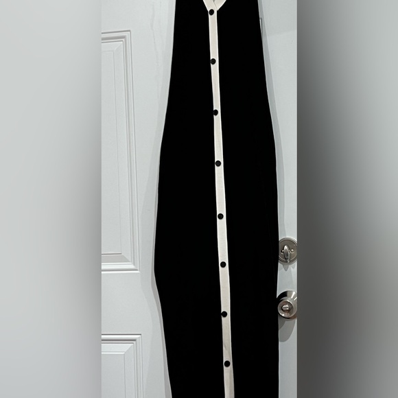 Fashion Nova Charlotte Sweater Black and White Buttoned Dress - Picture 3 of 10